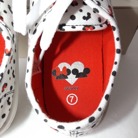 Disney Canvas Sneakers Mickey & Minnie Mouse, Size 7, Excellent Condition - Picture 10 of 11
